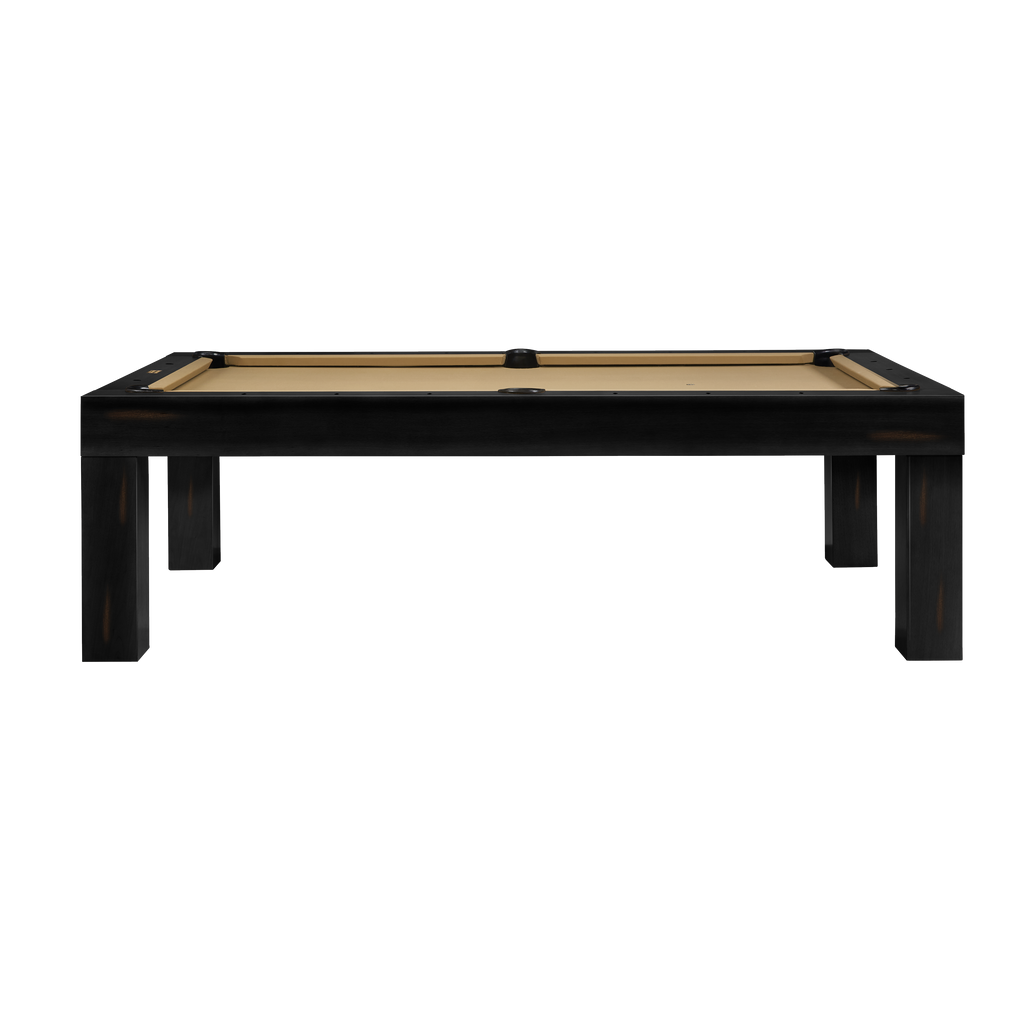Alta pool table on white background with peppercorn finish