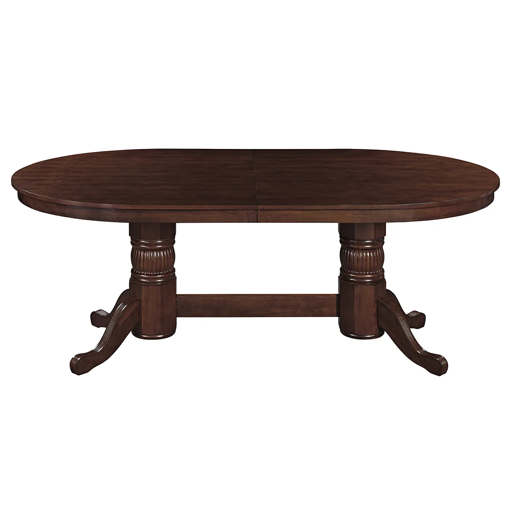 Texas hold em table in cappuccino finish with cappuccino dining top