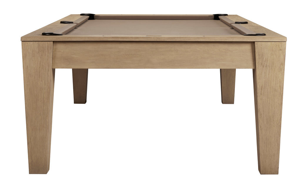 End view of Port Royal pool table with camel felt