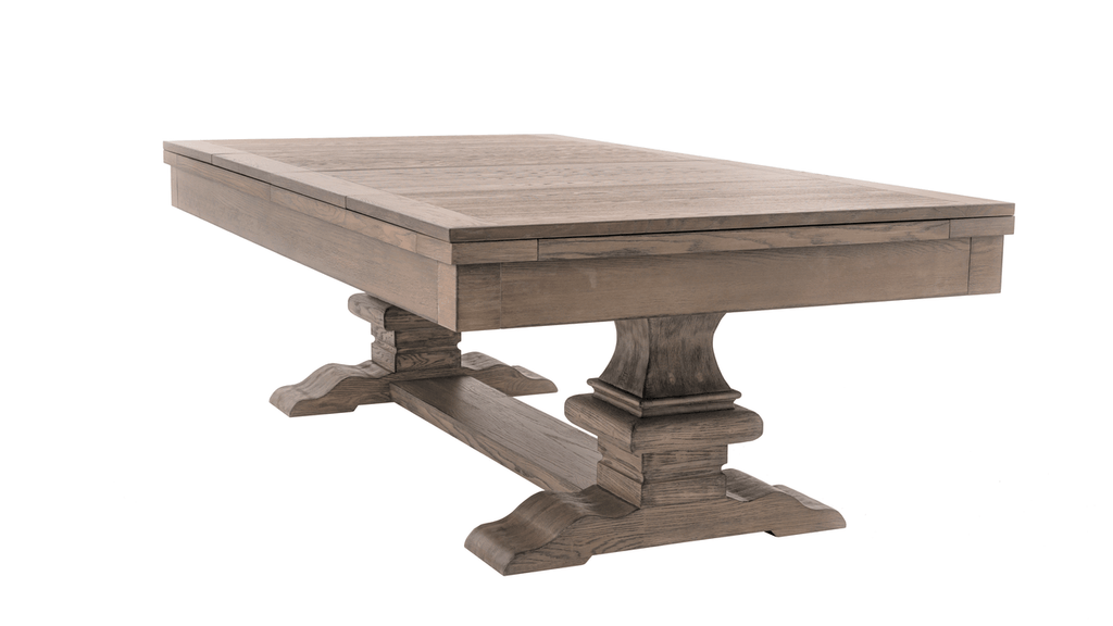 Dining top view of beaumont pool table with pedestal base  leg