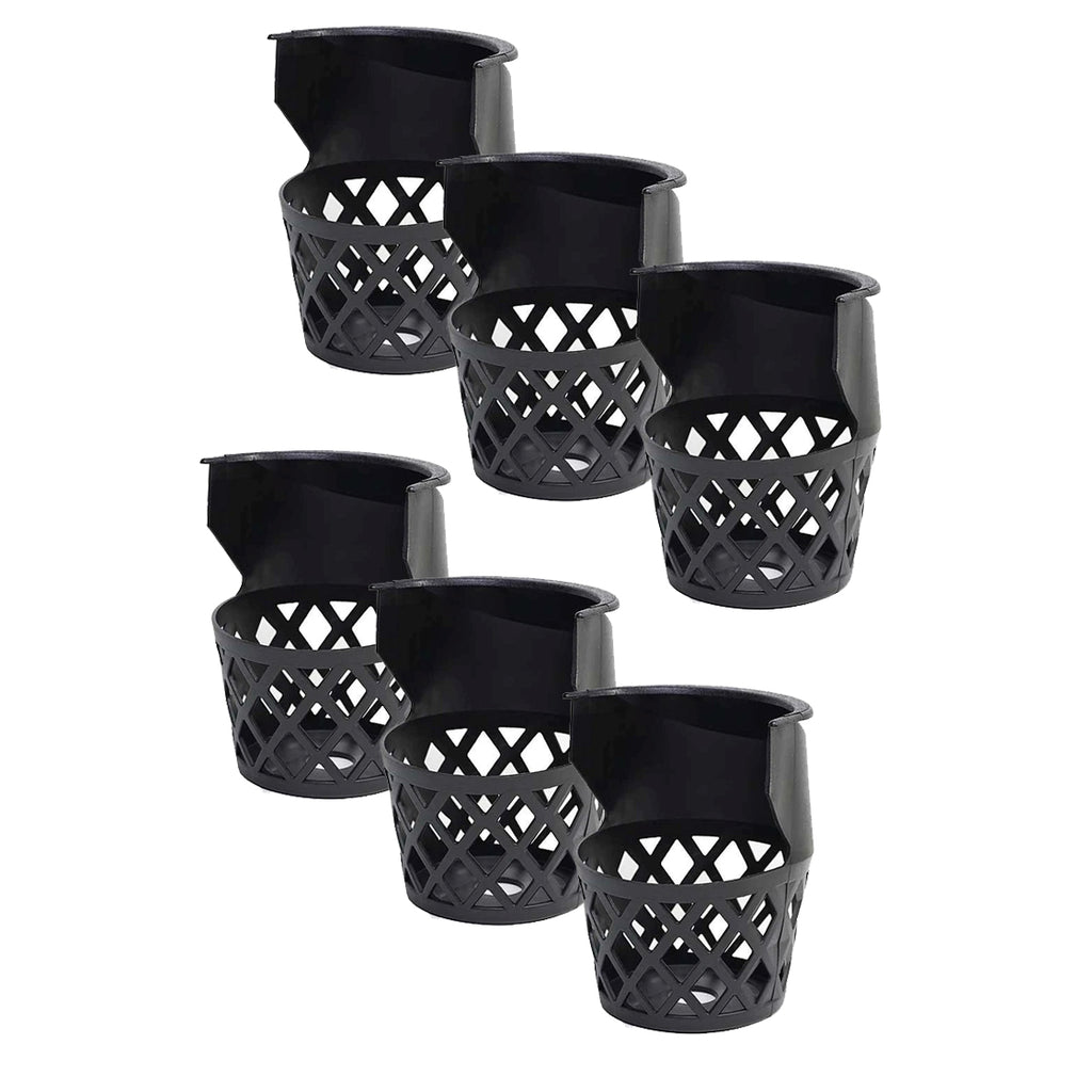 6 pieces of black pool table pocket with webbed bucket