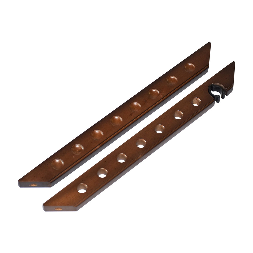 8 Cue Oversized Wall Rack with Bridge Clip - Whiskey Finish