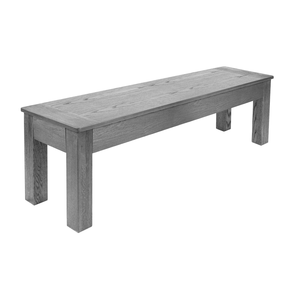 76" Long Storage Bench Silver Mist Closed Seat