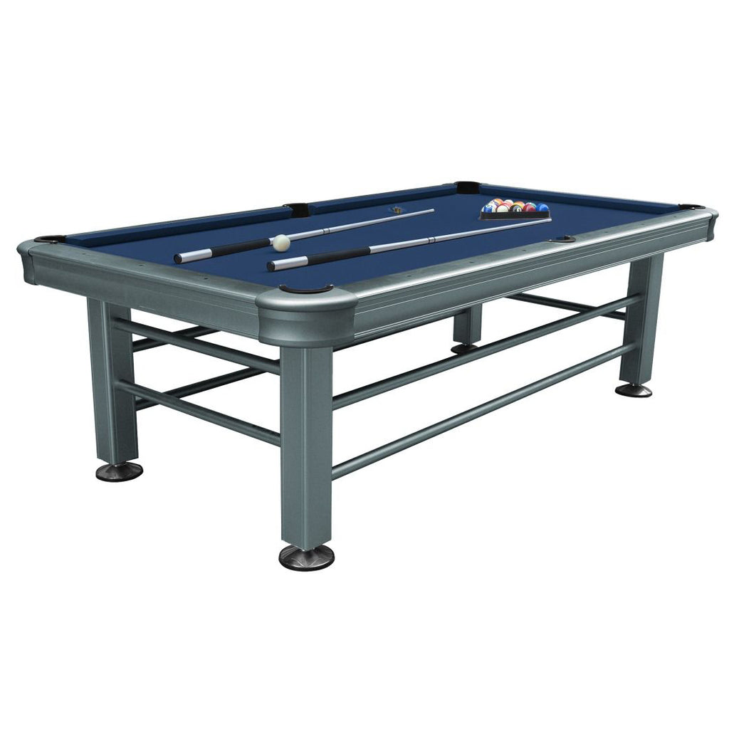 Outdoor Pool Table - Grey Angled