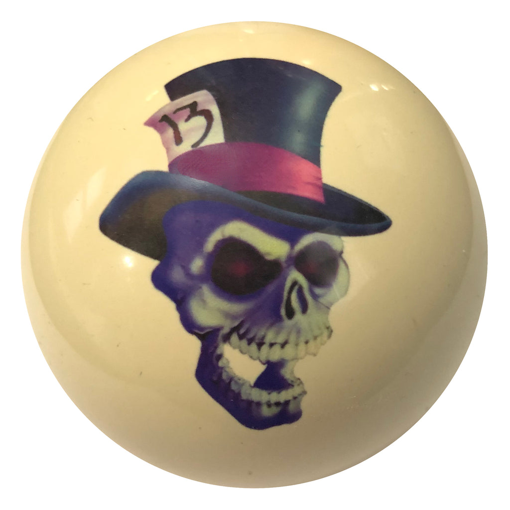 Lucky 13 Skull Custom Cue Ball
