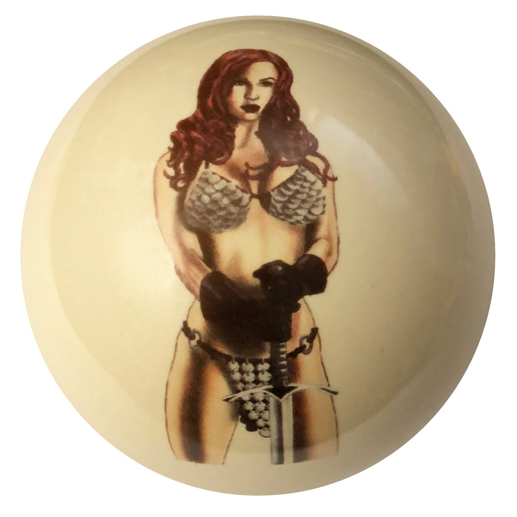 Gladiatress Pin-Up Custom Cue Ball