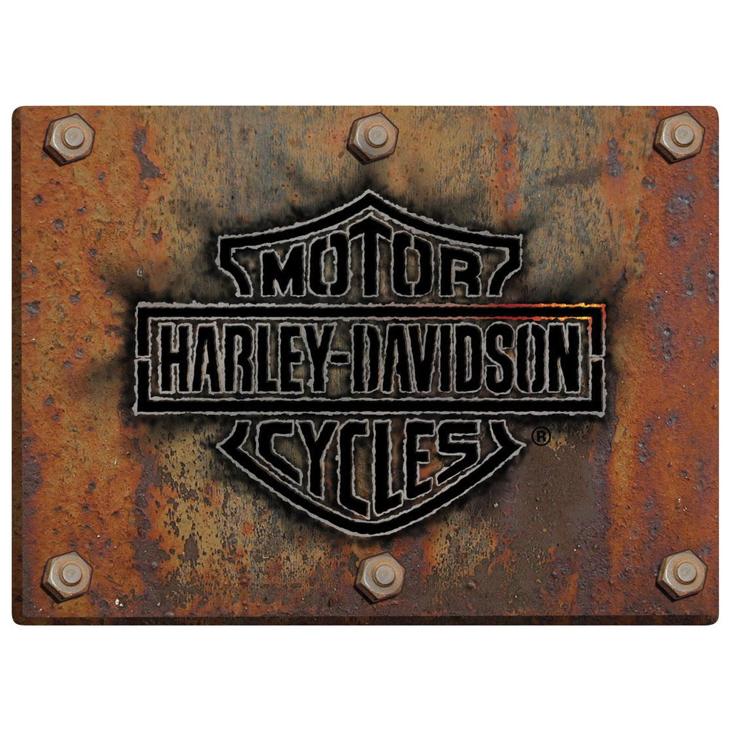 Harley Davidson Embossed Plate Aluminum Metal Wall Art