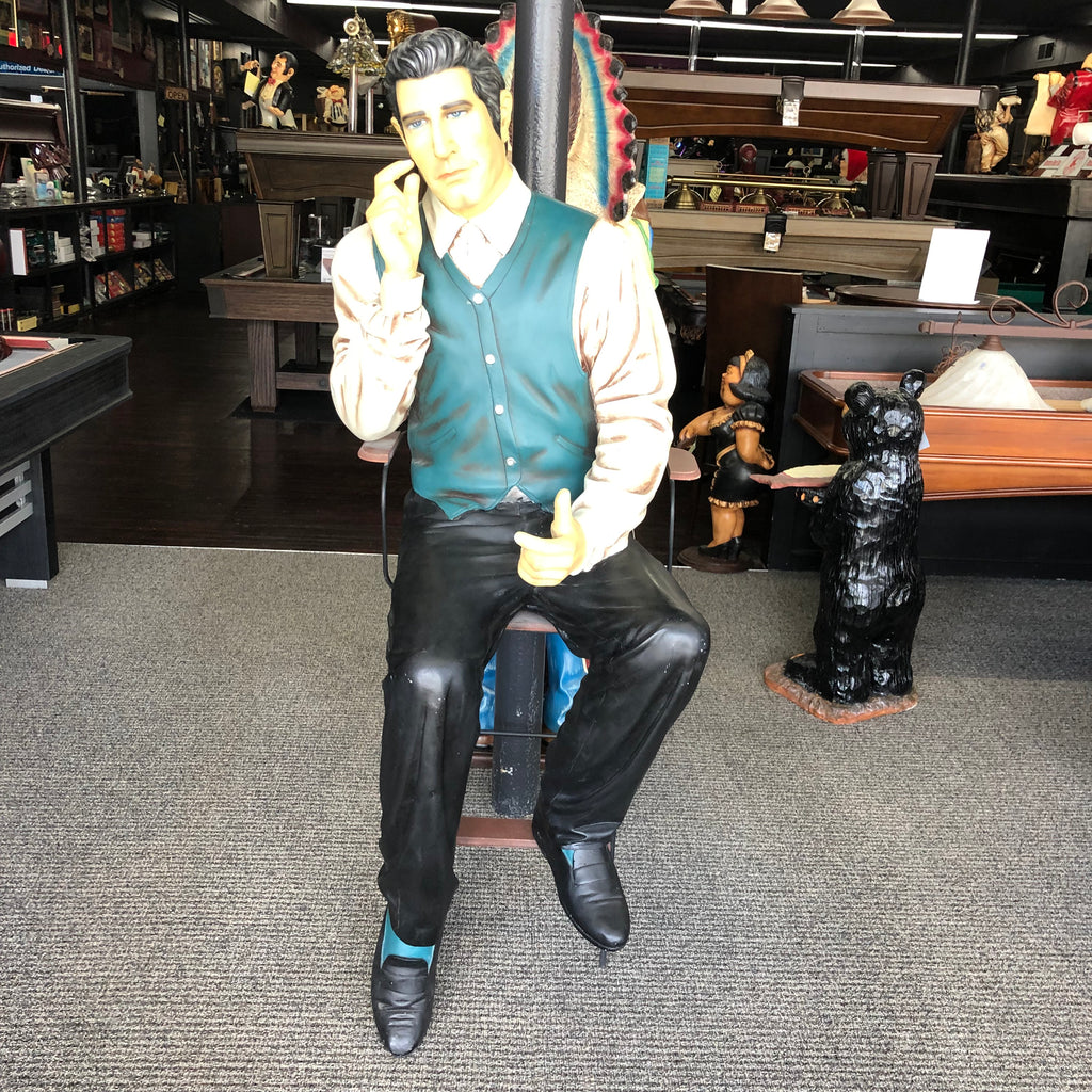 Pool Player Seated Statue