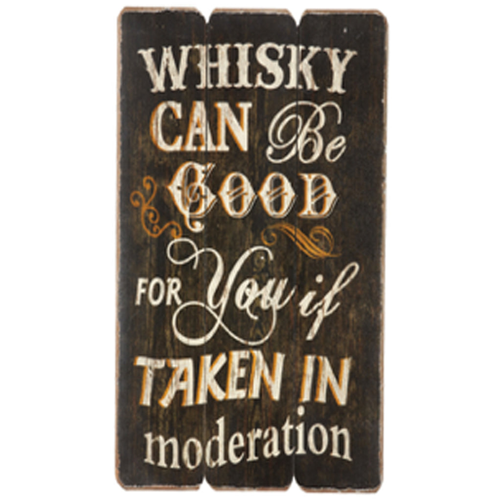 Whisky in Moderation Rustic Wall Art