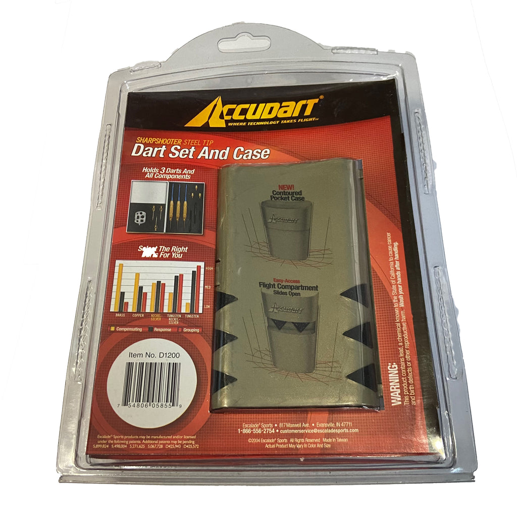 Accudart dart set packaging from the back