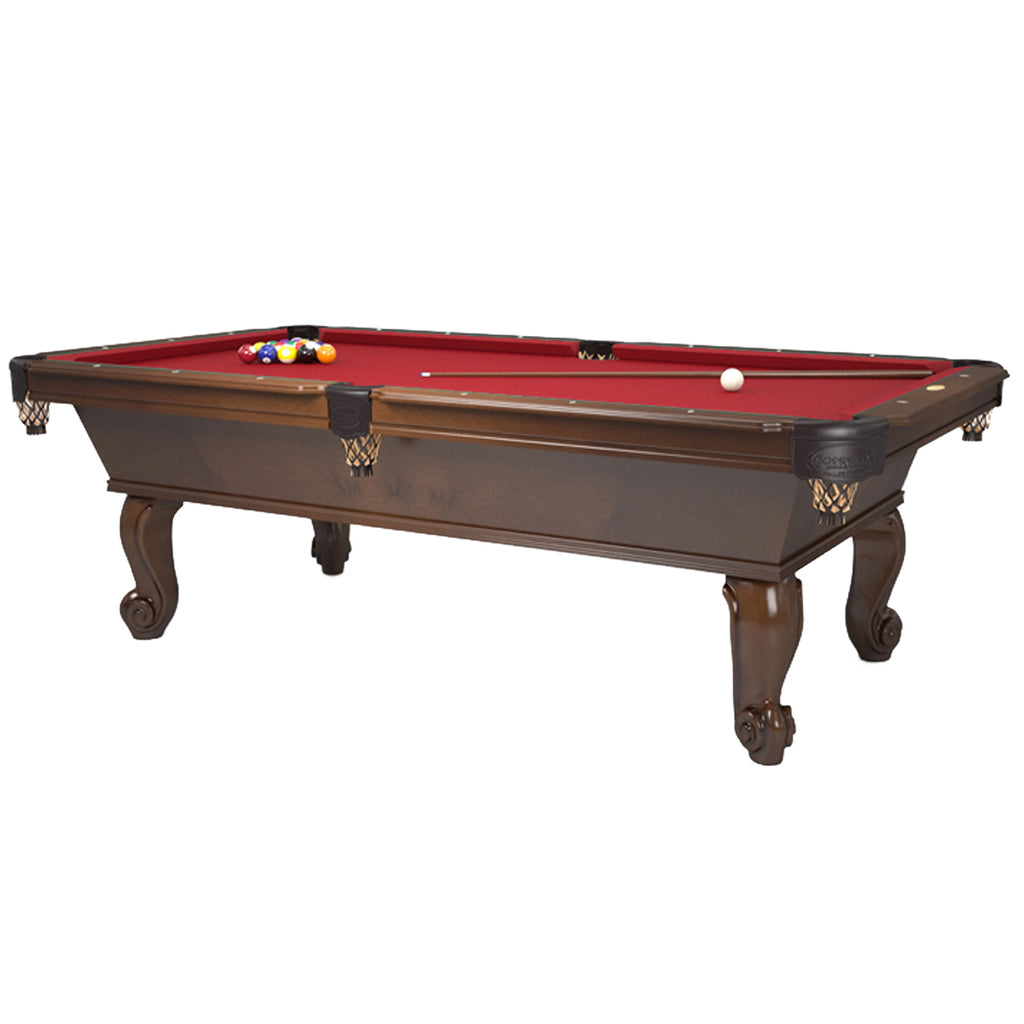 Catalina Pool Table Maple with dark finish and dark pocket