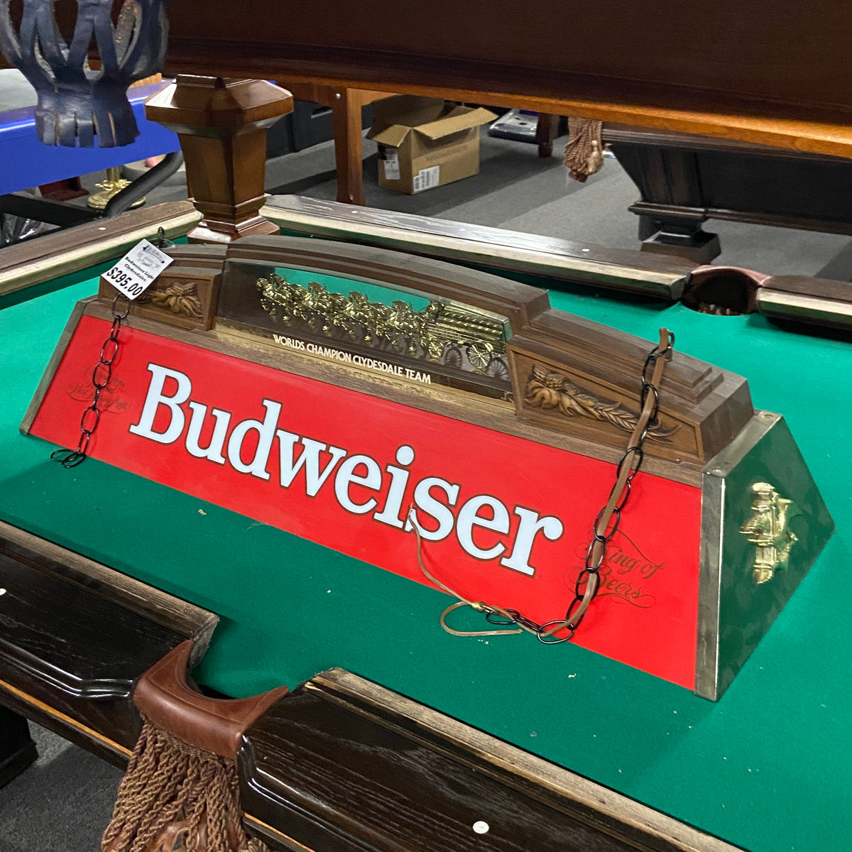 Pre owned Budweiser Pool Table Light