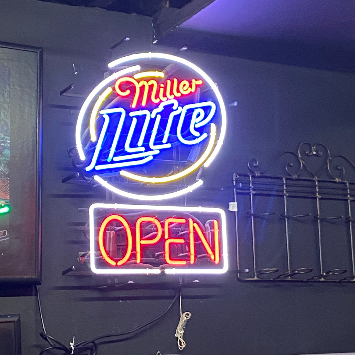 Miller Lite Open Neon Light – D&L Billiards