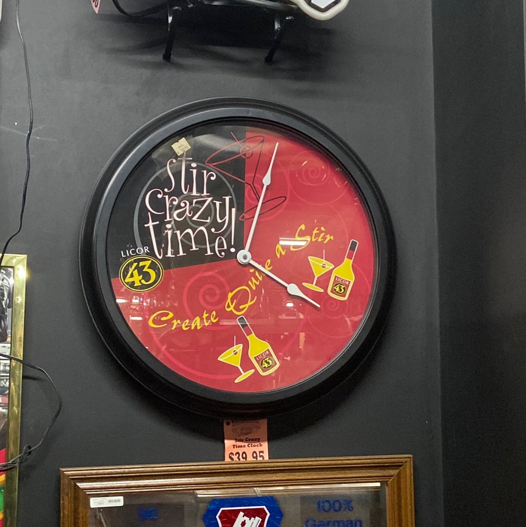 Stir Crazy Time Wall Clock