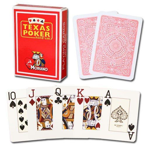 100% Plastic Jumbo Poker Playing Cards - Red