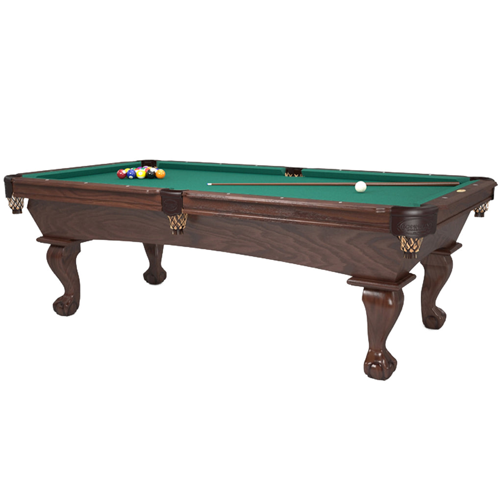 Prescott Pool Table Oak with Old World Stain and Old World pocket