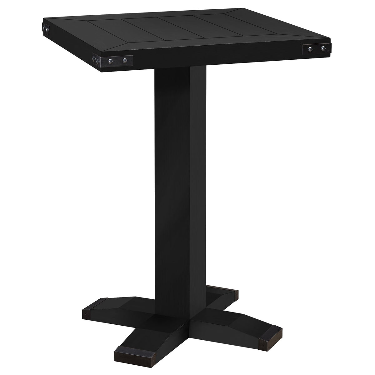 Black Square Rustic Pub Table D&L Billiards