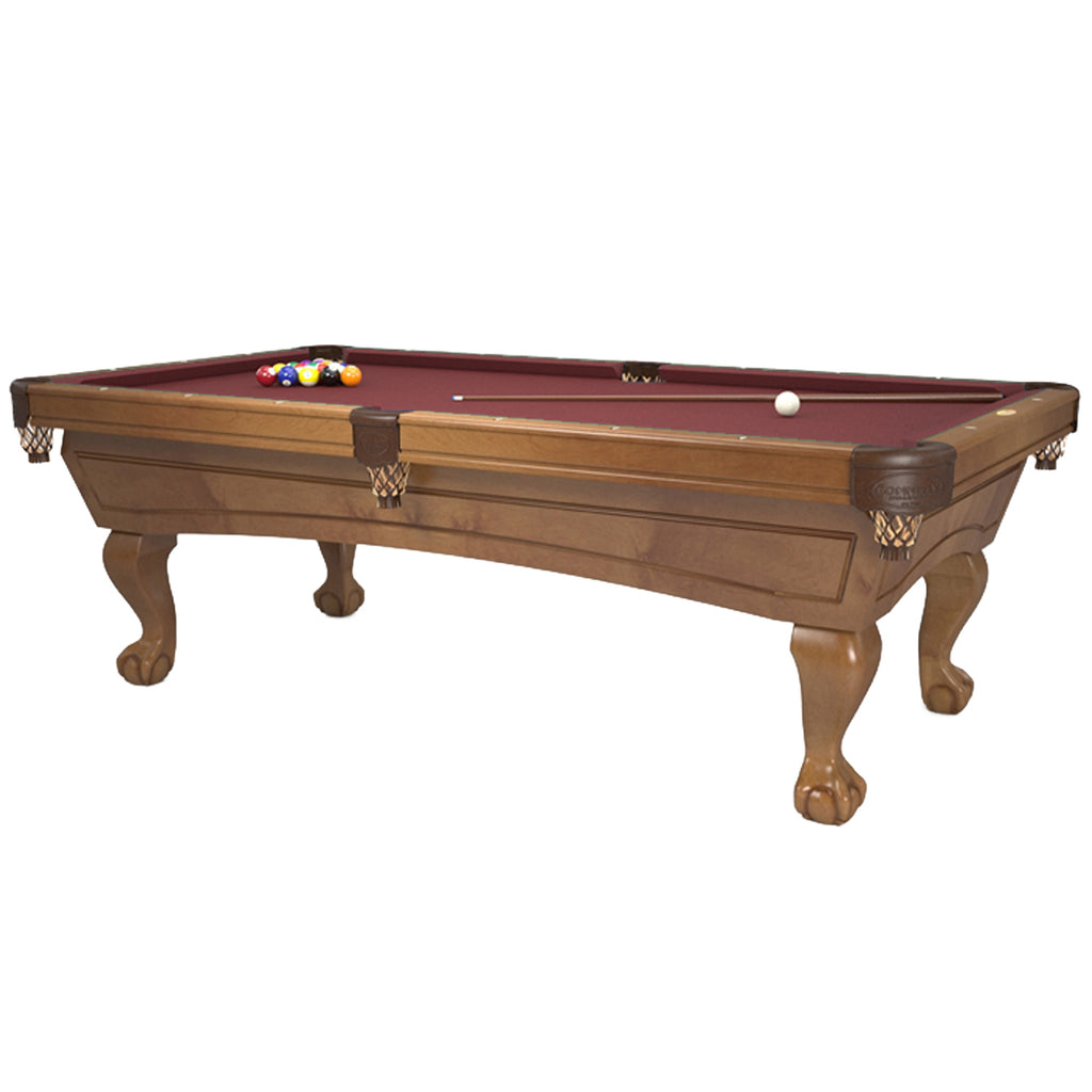 San Carlos Pool Table Maple wood with Old World stain and Dark pockets