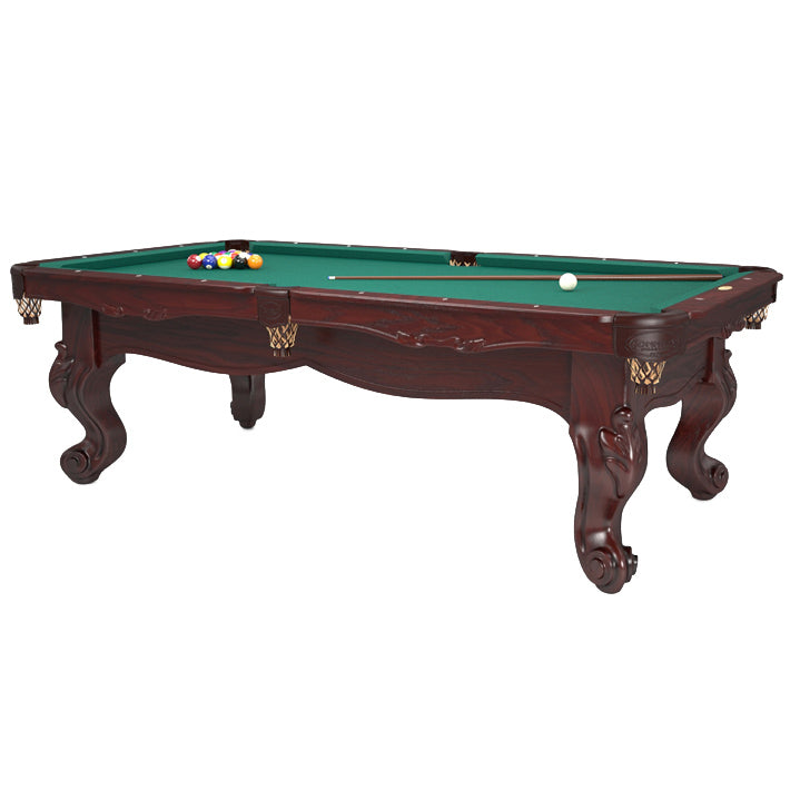 Scottsdale Pool Table Oak wood with Cordova stain and Spice pockets