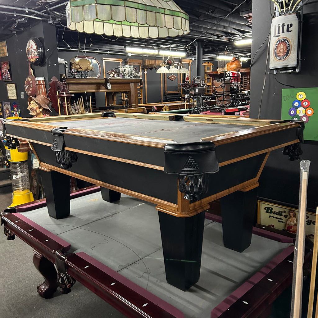 top view of 6ft 2 toned pool table 
