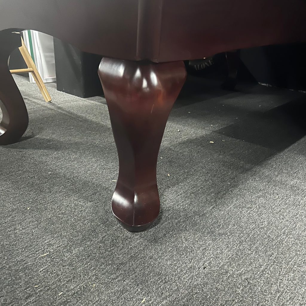 Queen ann leg on pool table mahogany