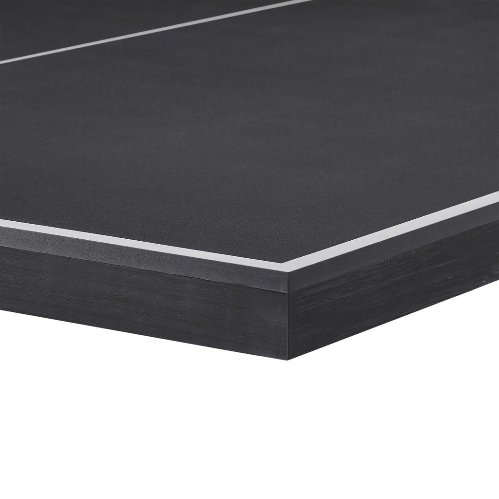 Thick black table tennis conversion top corner with white lines