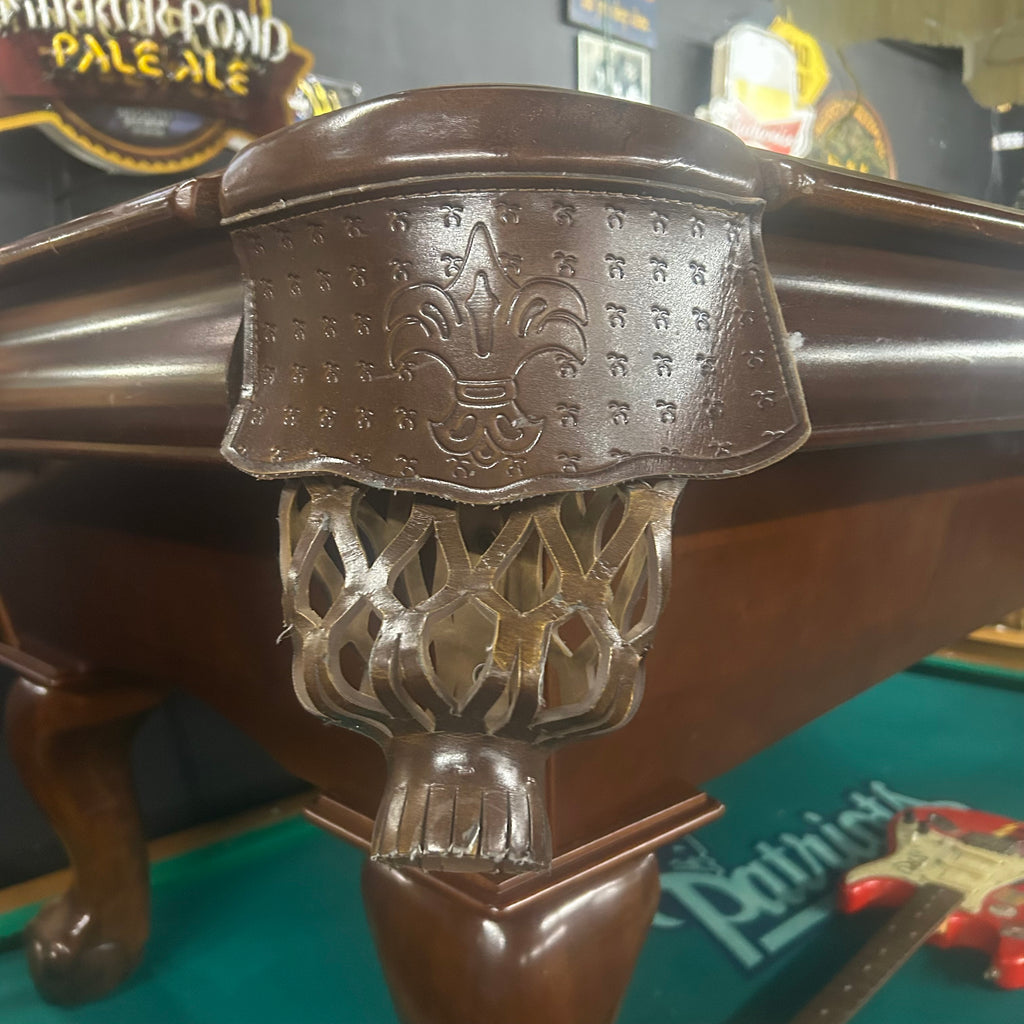 Leather shield pocket with logo
