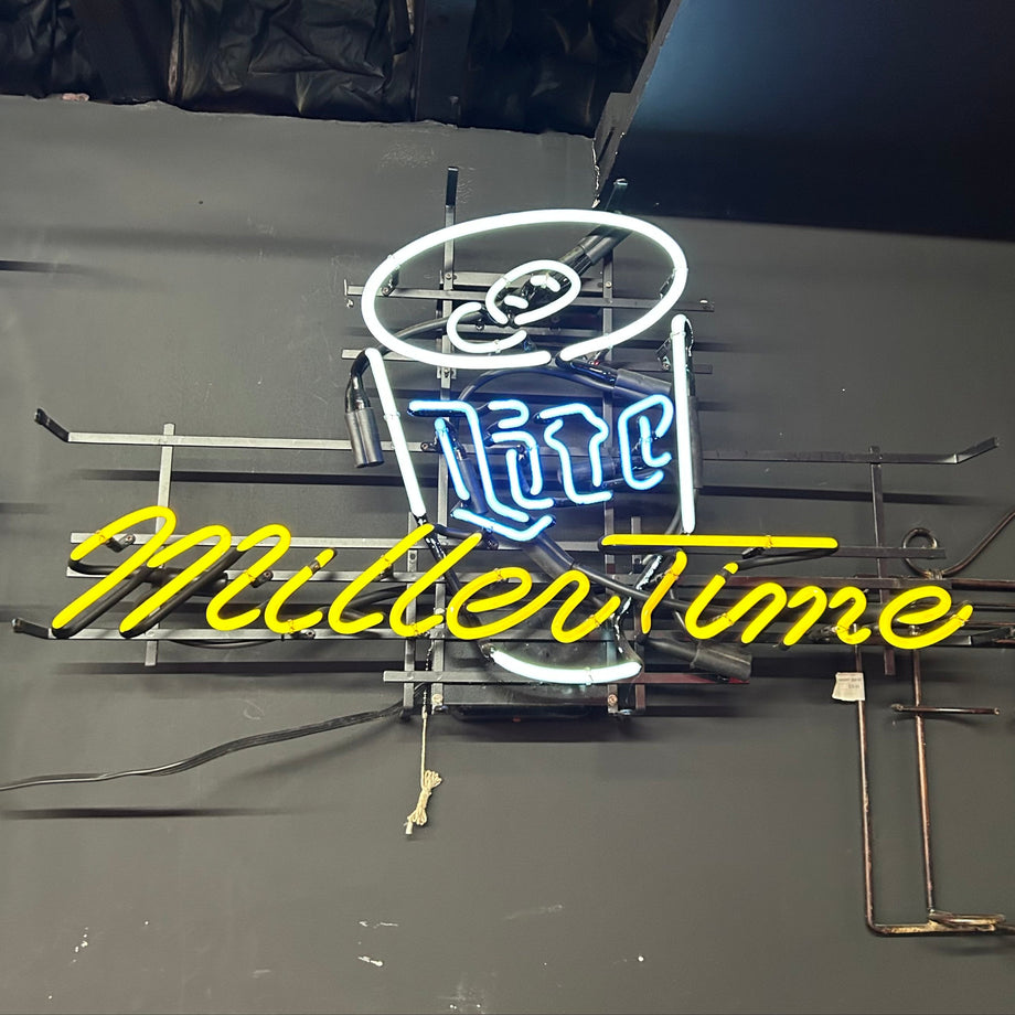 Miller Time Lite Can Neon Light – D&L Billiards