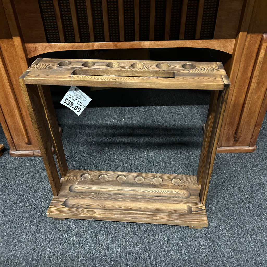 6 cue low profile floor stand with ball holder slots
