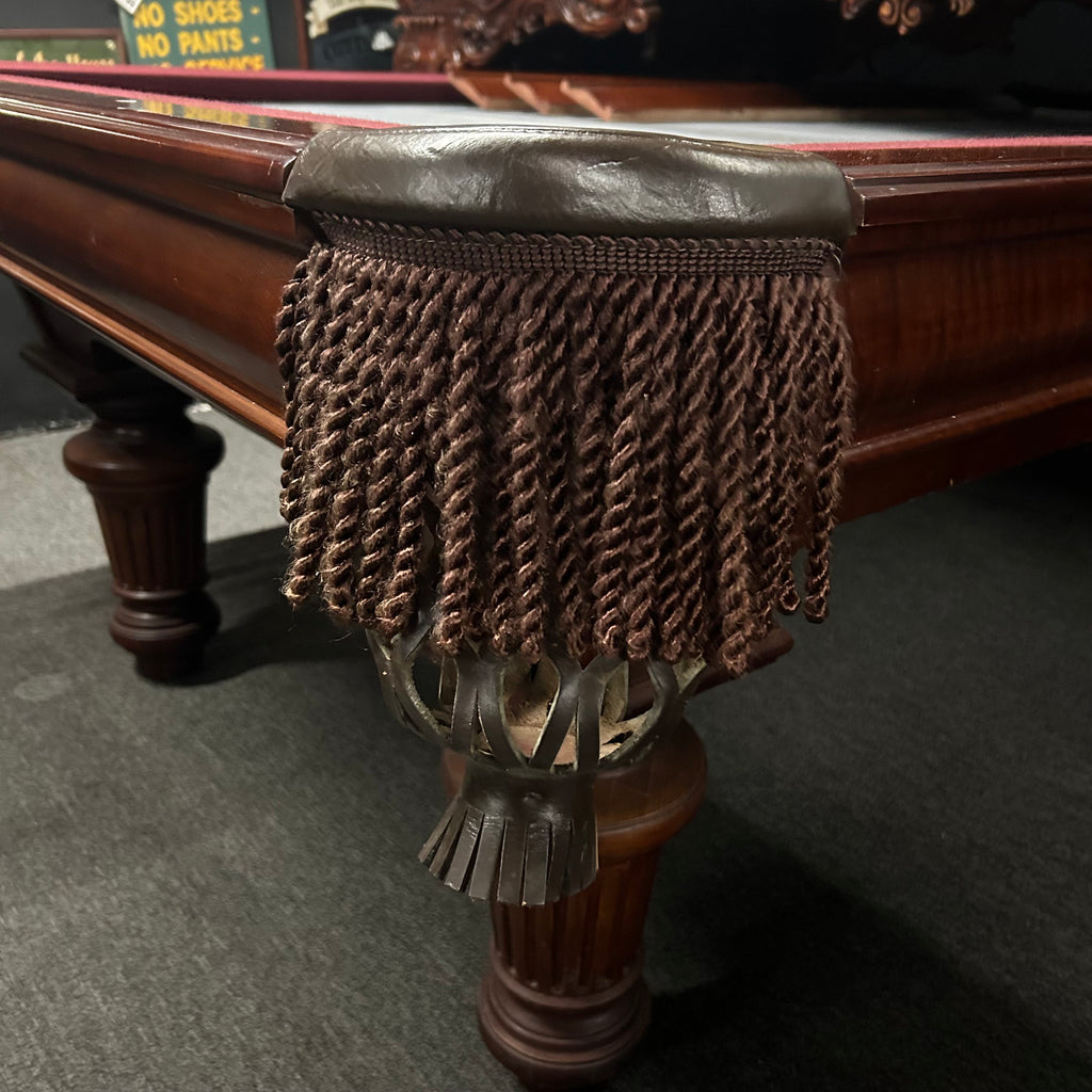 Pool Table fringe pocket in brown 