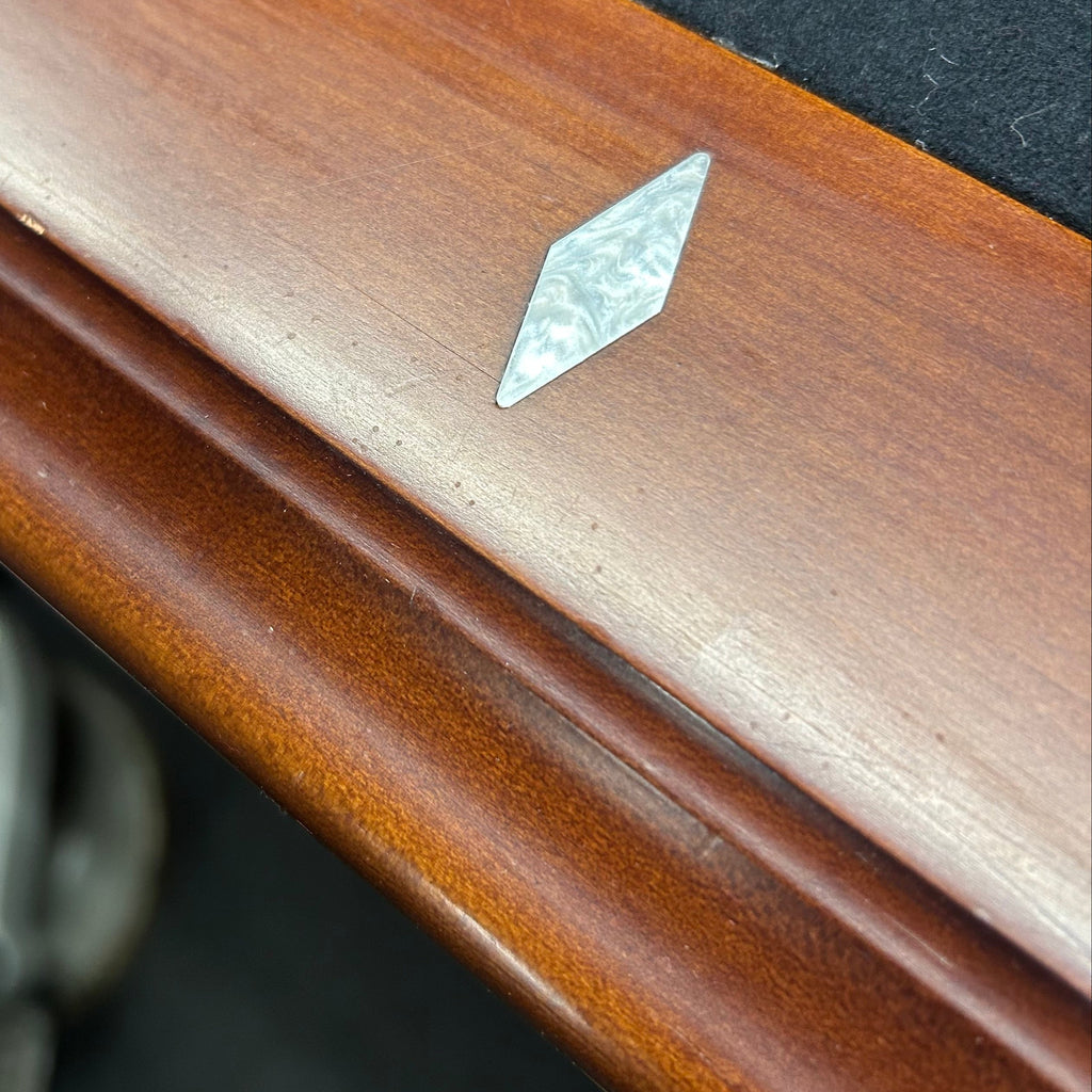 Diamond Rail Site on pool table chestnut finish