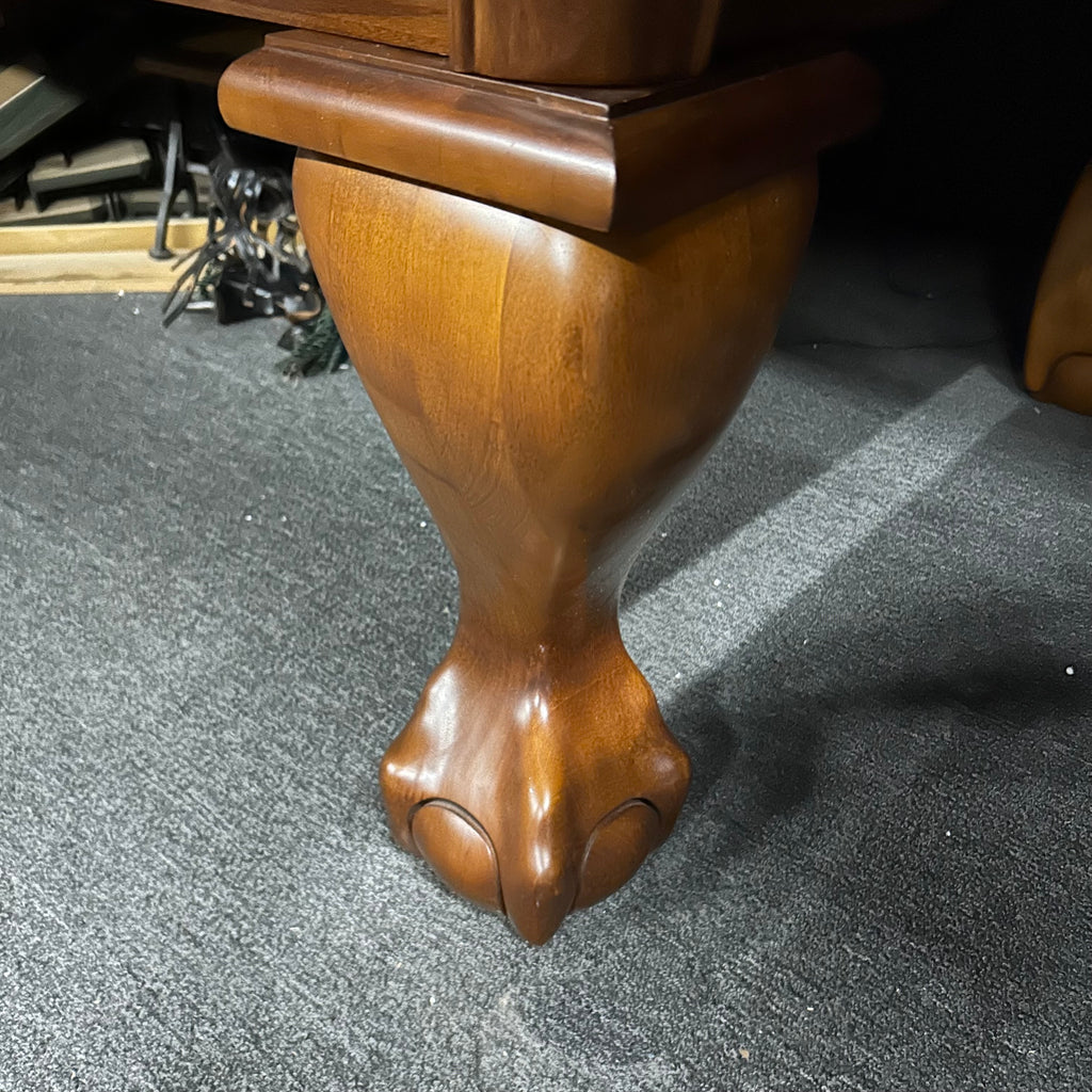 Ball and claw leg with chestnut finish