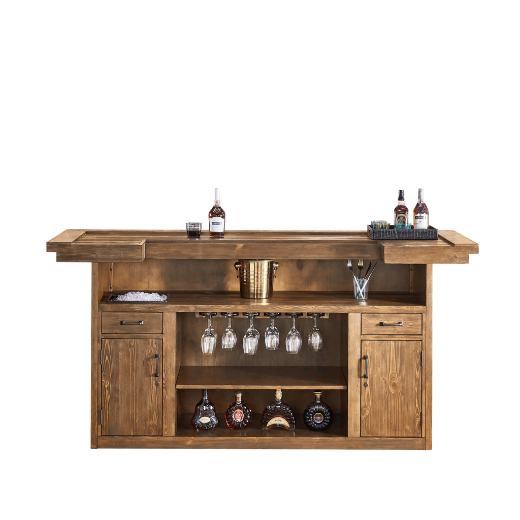 bar in harvest finish from back view