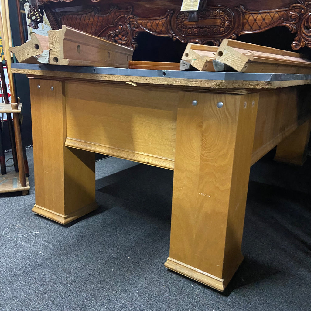 Spencer pool table with legs oak finish