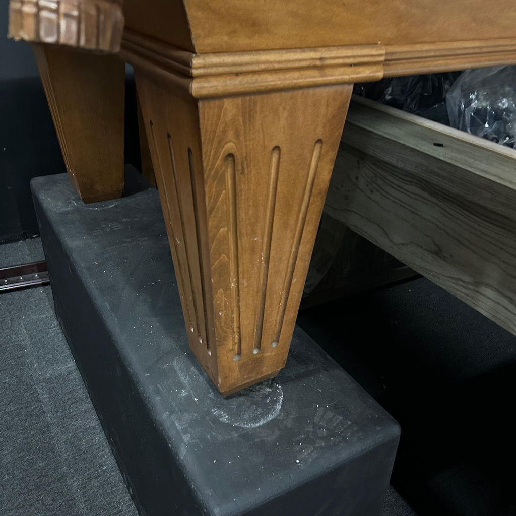 Tapered Leg with routed details in chestnut finish