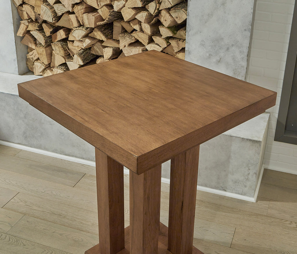 Brushed walnut table top square