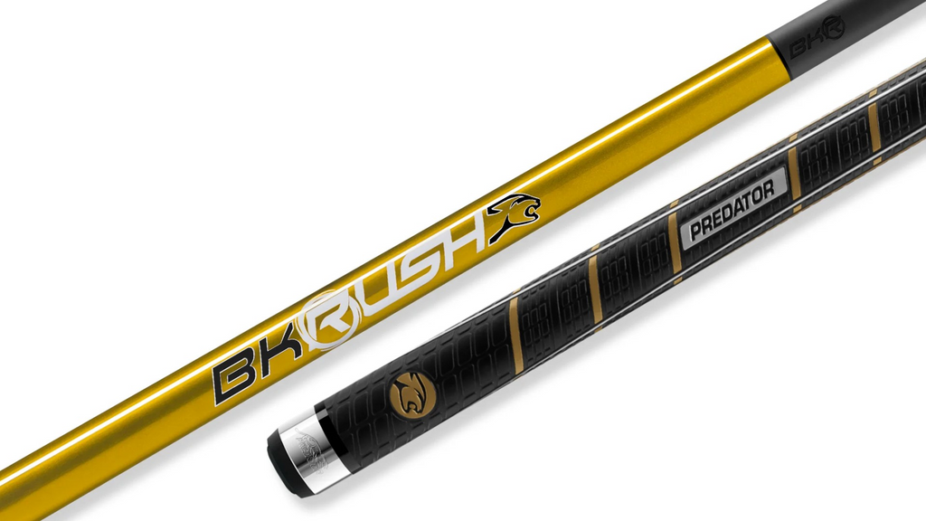 bk rush break cue sport grip gold color handle