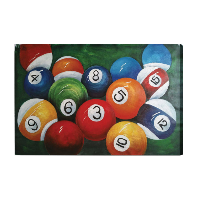 Close up colorful balls on canvas