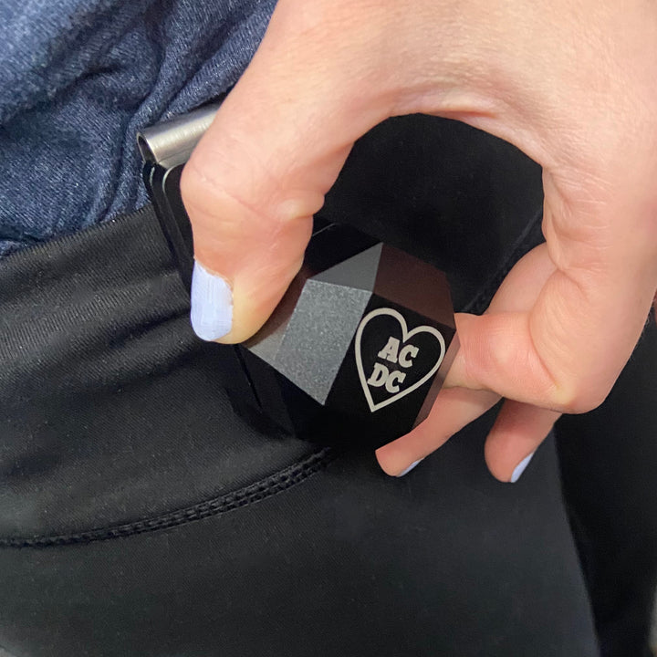 Custom Engraved Octagon Magnetic Chalk Holder with Belt Clip