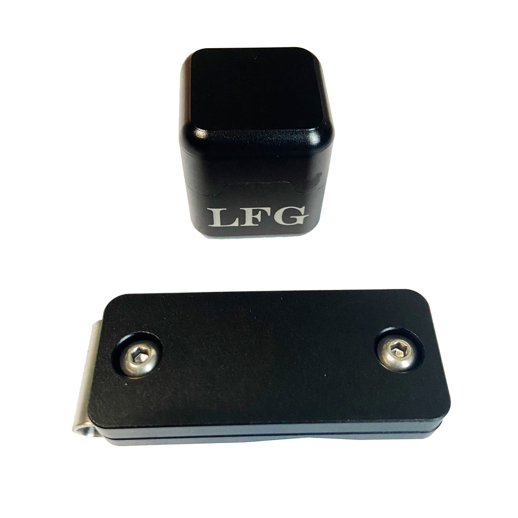 Pocket chalker with LFG engraved on side and clip