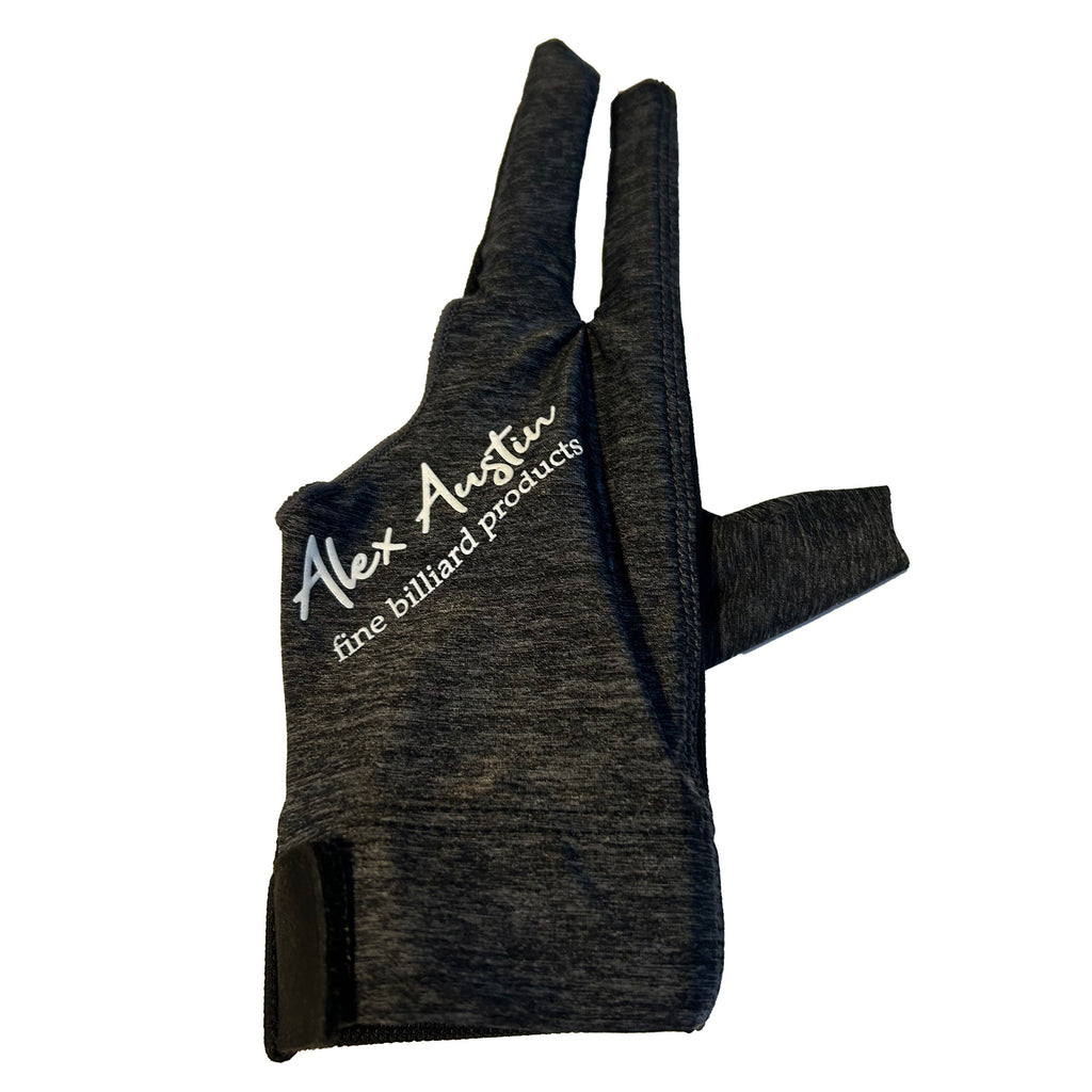 Heather grey pool glove for left hand three fingered front side