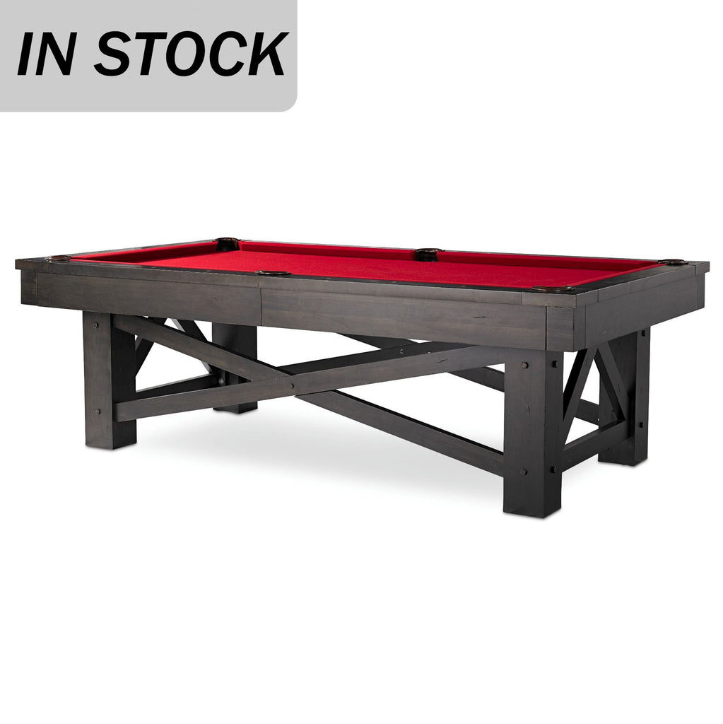mccormick pool table with in stock in the corner