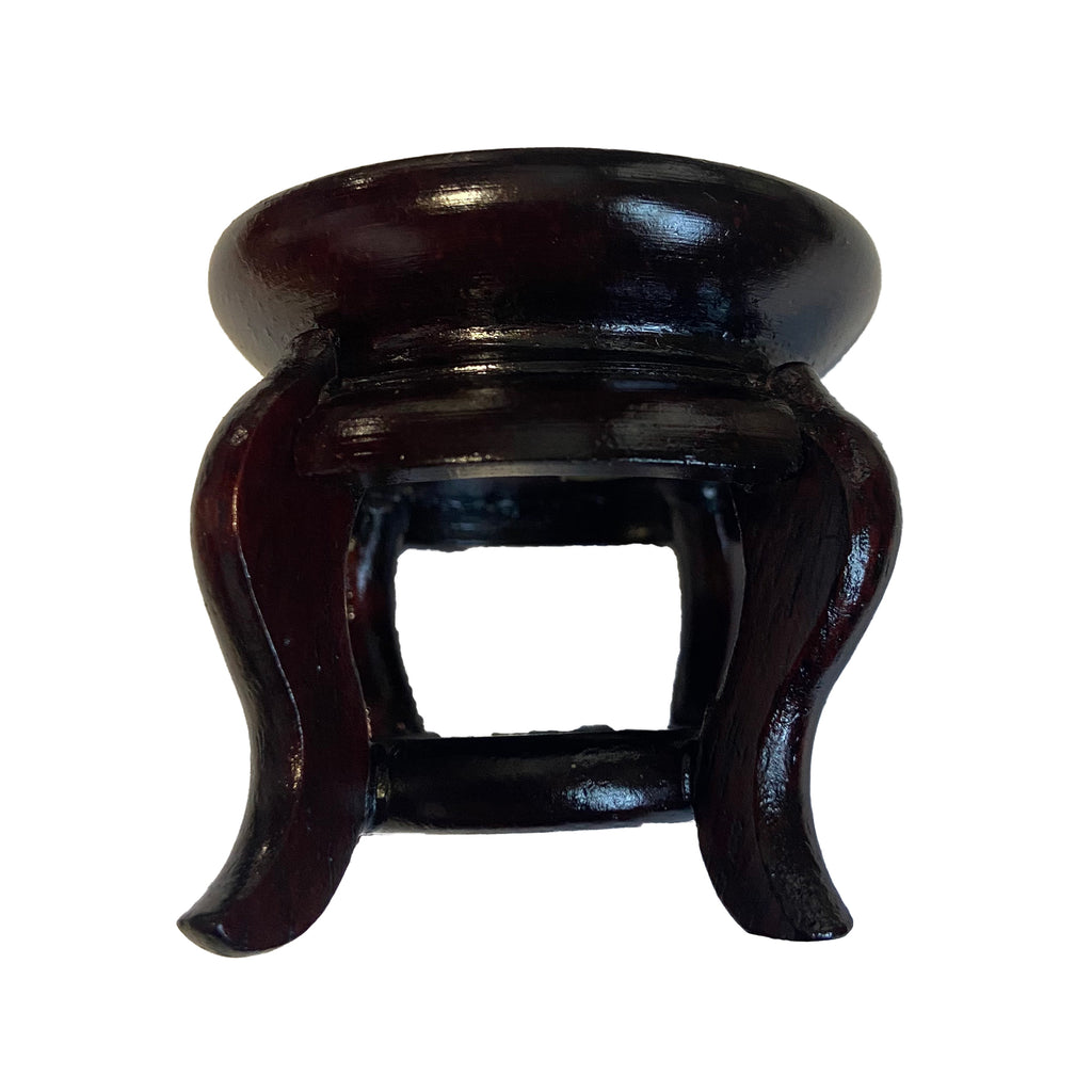Wood Cue Ball stand with 4 wooden legs and cherry finish