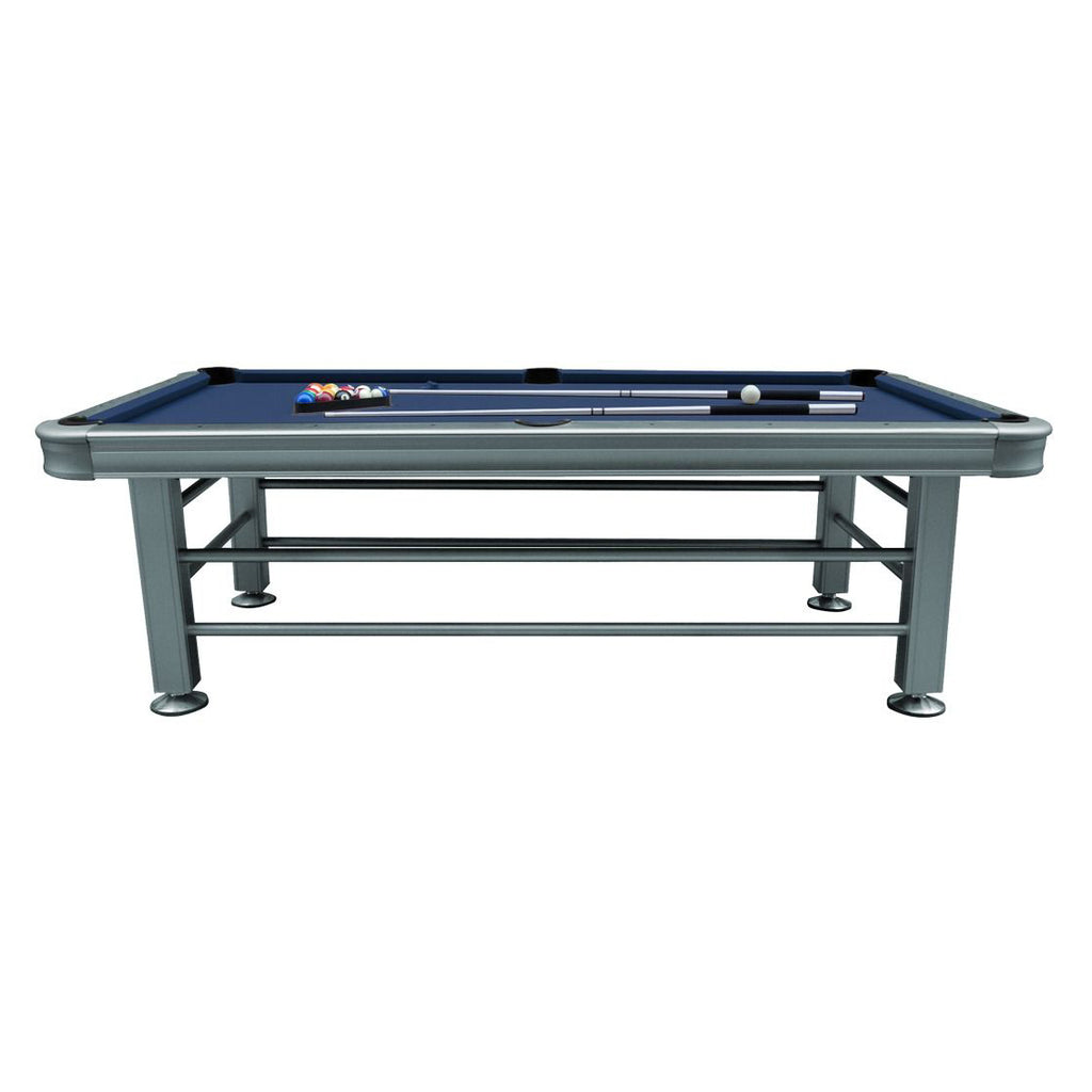 Outdoor Pool Table - Grey Straight On