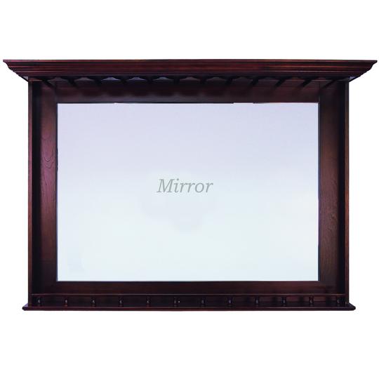 Bar Mirror with Glassware Rack English Tudor