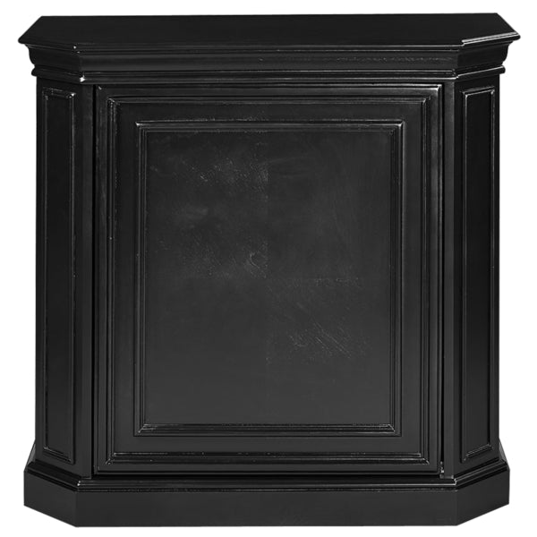 Solid Wood Bar Cabinet Black Front View