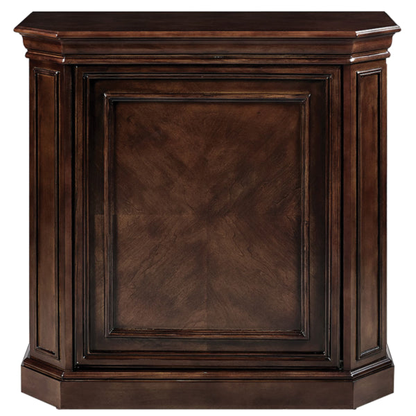 Solid Wood Bar Cabinet Cappuccino Front View