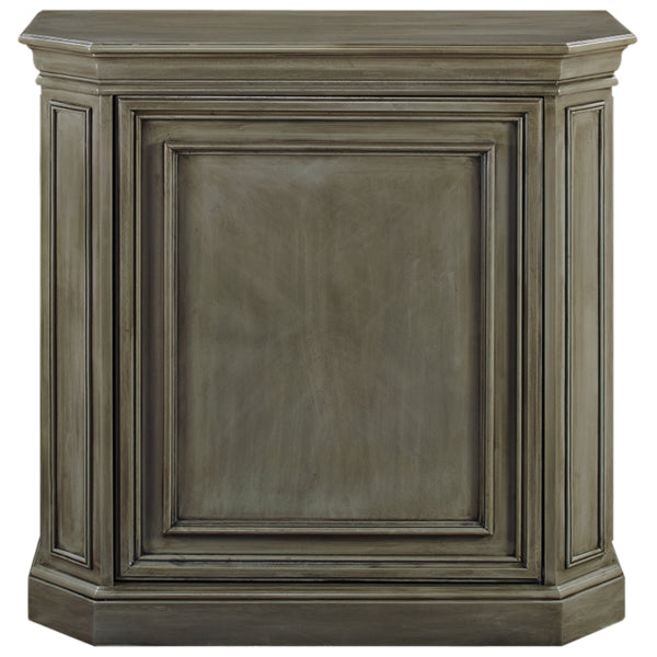 Solid Wood Bar Cabinet Front View Grey