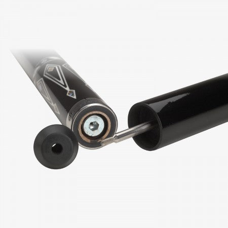 Balance Rite Rear Cue Extension Black Shown with Pool Cue