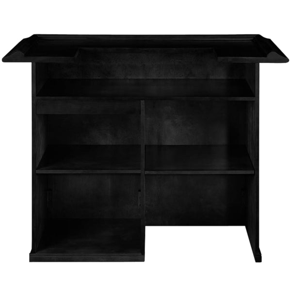 Free-Standing 60" Dry Bar Black from Back